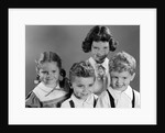 1950s Portrait Of Four Children Two Boys And Two Girls by Anonymous