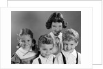1950s Portrait Of Four Children Two Boys And Two Girls by Anonymous