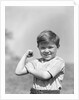 1930s Boy Making Strong Muscle Flexing Arm by Anonymous