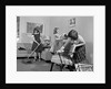 1950s Three Pre-Teen Young Girls Cleaning Living Room Dusting Vacuuming by Anonymous