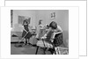 1950s Three Pre-Teen Young Girls Cleaning Living Room Dusting Vacuuming by Anonymous