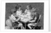1950s Boys and Girls At Table Eating Cookies and Ice Cream For Birthday Party by Anonymous