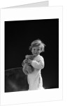1930s Boy Toddler Holding Teddy Bear by Anonymous