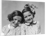 1920s 1930s Portrait Two Girls Head To Head by Anonymous