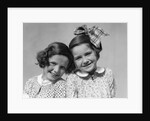 1920s 1930s Portrait Two Girls Head To Head by Anonymous