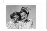 1920s 1930s Portrait Two Girls Head To Head by Anonymous