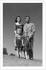 1950s Family Portrait Father Mother Daughter Son Standing Together Outdoor by Anonymous