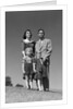 1950s Family Portrait Father Mother Daughter Son Standing Together Outdoor by Anonymous