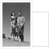 1950s Family Portrait Father Mother Daughter Son Standing Together Outdoor by Anonymous