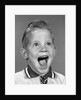 1960s Portrait Excited Boy With Mouth Wide Open Laughing by Anonymous