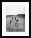 1920s 4 Kids 2 Boys 2 Girls Running Down Sand Dune by Corbis