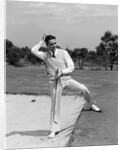 1930s 1940s Man Golfer Sand Trap Scratching His Head by Anonymous