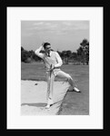 1930s 1940s Man Golfer Sand Trap Scratching His Head by Anonymous