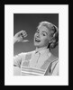 1950s 1960s Woman Housewfe In Apron Proudly Pointing At Herself With Thumb by Anonymous