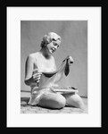 1930s Woman In Silk Teddy Lingerie Opening A Box Of Hosiery by Anonymous
