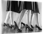 1940s Women Legs Only Walking High Heeled Shoes by Anonymous