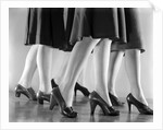 1940s Women Legs Only Walking High Heeled Shoes by Anonymous