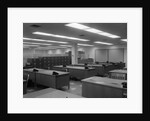 1950s 1960s Office With Desks Black Phones And File Cabinets by Anonymous