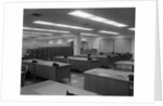 1950s 1960s Office With Desks Black Phones And File Cabinets by Anonymous