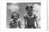 1930s Boy And Girl Bright Summer Day Sky With Clouds by Anonymous