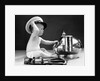 1940s Baby In Diaper With Ship Captain Hat Sextant And Nautical Compass by Anonymous