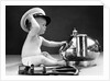 1940s Baby In Diaper With Ship Captain Hat Sextant And Nautical Compass by Anonymous