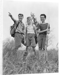 1940s Three Boys Hiking Field by Anonymous