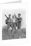 1940s Three Boys Hiking Field by Anonymous