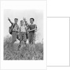 1940s Three Boys Hiking Field by Anonymous