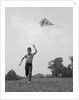 1960s Boy Running Flying Kite by Anonymous