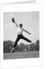 1960s Boy Jumping In Outfield To Catch Baseball With Gove by Anonymous