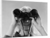 1960s Woman Looking Through Binoculars by Anonymous