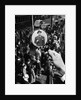 1930s 1940s Pedestrian Street Crowd Magnifying Glass Focused On Single Well Dressed Man by Anonymous