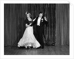 1940s Couple Man And Woman In Formal Wear Ballroom Dancing On Stage by Anonymous