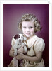 1940s 1950s Girl Holding Spotted Puppy by Anonymous
