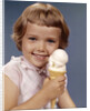 1960s Retro Girl Ice Cream Cone Smile by Anonymous