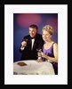 1960s 1970s Couple In Formal Tuxedo And Evening Dress Toasting With Champagne Glasses by Anonymous