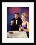 1960s 1970s Couple In Formal Tuxedo And Evening Dress Toasting With Champagne Glasses by Anonymous