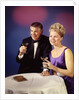 1960s 1970s Couple In Formal Tuxedo And Evening Dress Toasting With Champagne Glasses by Anonymous