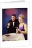 1960s 1970s Couple In Formal Tuxedo And Evening Dress Toasting With Champagne Glasses by Anonymous