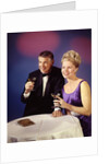 1960s 1970s Couple In Formal Tuxedo And Evening Dress Toasting With Champagne Glasses by Anonymous
