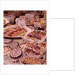 1950s 1960s Dessert Buffet Pastries Petit Fours Pink Sweet Cakes by Anonymous
