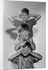 1960s Portrait Of 3 Boys Miming Hear See Speak No Evil by Anonymous
