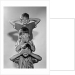 1960s Portrait Of 3 Boys Miming Hear See Speak No Evil by Anonymous