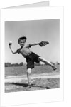 1930s Boy Pitching Throwing Baseball by Anonymous