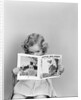 1940s Little Girl Peeking Over Top Of Little Bo-Peep Nursery Rhyme Book by Anonymous