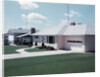 1950s Suburban Single Family House Driveway Garage by Anonymous