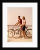 1950s 1960s Teen Couple Standing By Bikes On Beach Boardwalk by Anonymous