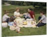 1960s Family Mother Father Daughter And Two Sons Picnicking In Park Outdoor by Anonymous