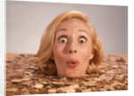 1960s Silly Wacky Expression On Funny Woman Drowning In Luck by Anonymous